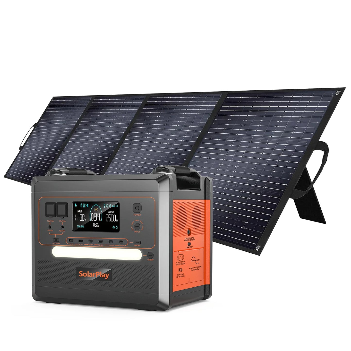 SOLARPLAY 2160Wh LiFePO4 Portable Power Station Solar Generator