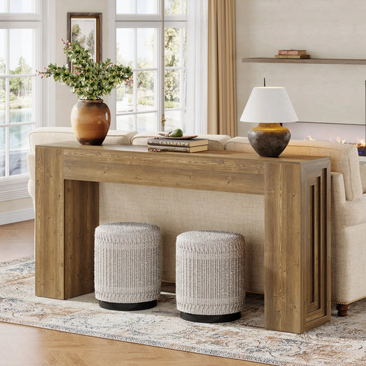 Tribesigns 63-Inch Long Console Table, Farmhouse Narrow Sofa Table Behind The Couch for Living Room, Entryway, Hallway, Foyer, N