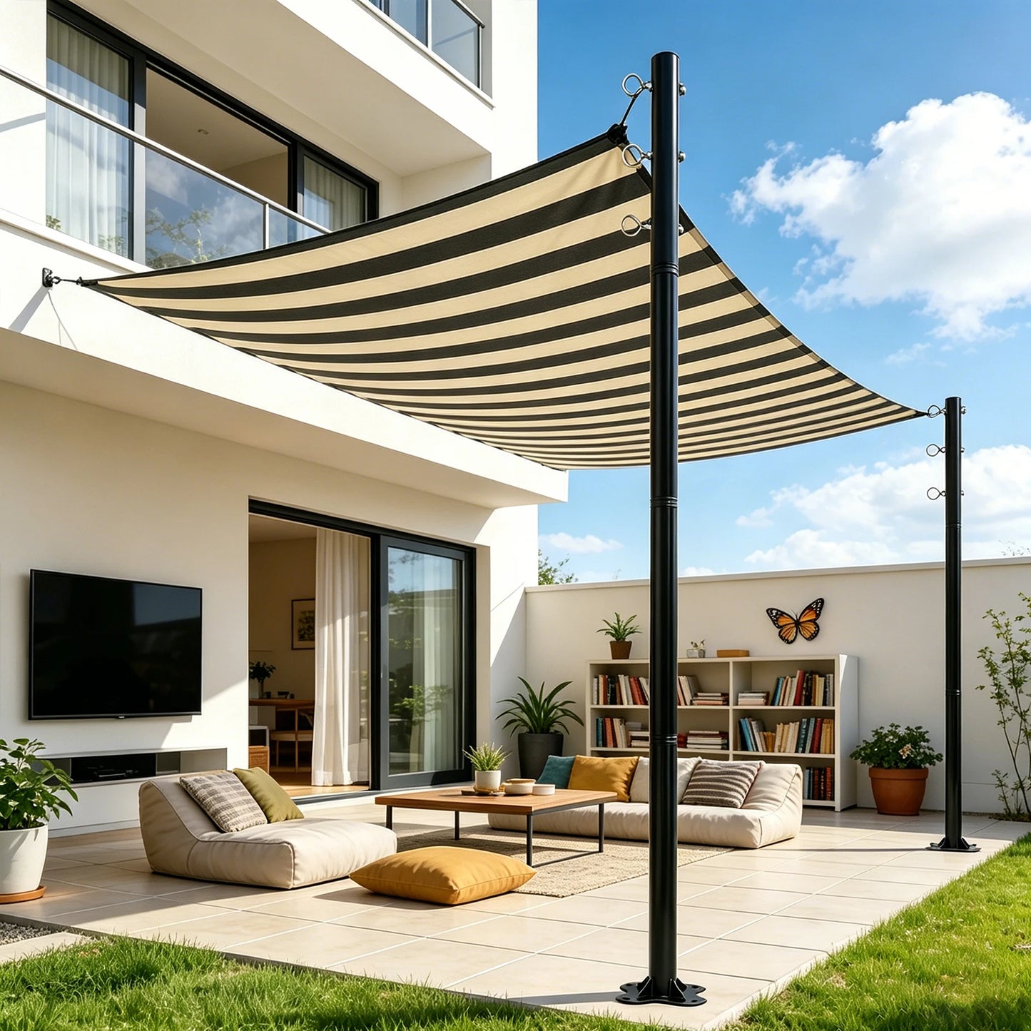Heavy Duty Shade Sail Poles Kit For Outdoor Patios