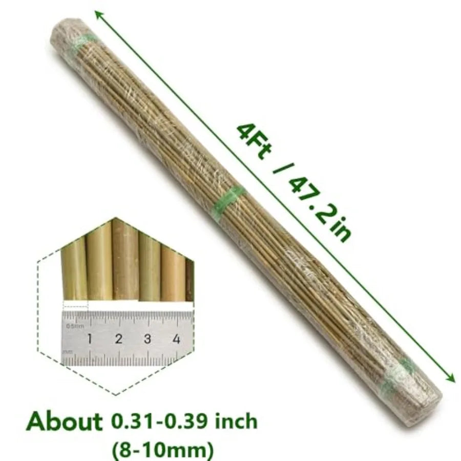 Natural Bamboo Garden Stakes 70 Pcs Plant Supports