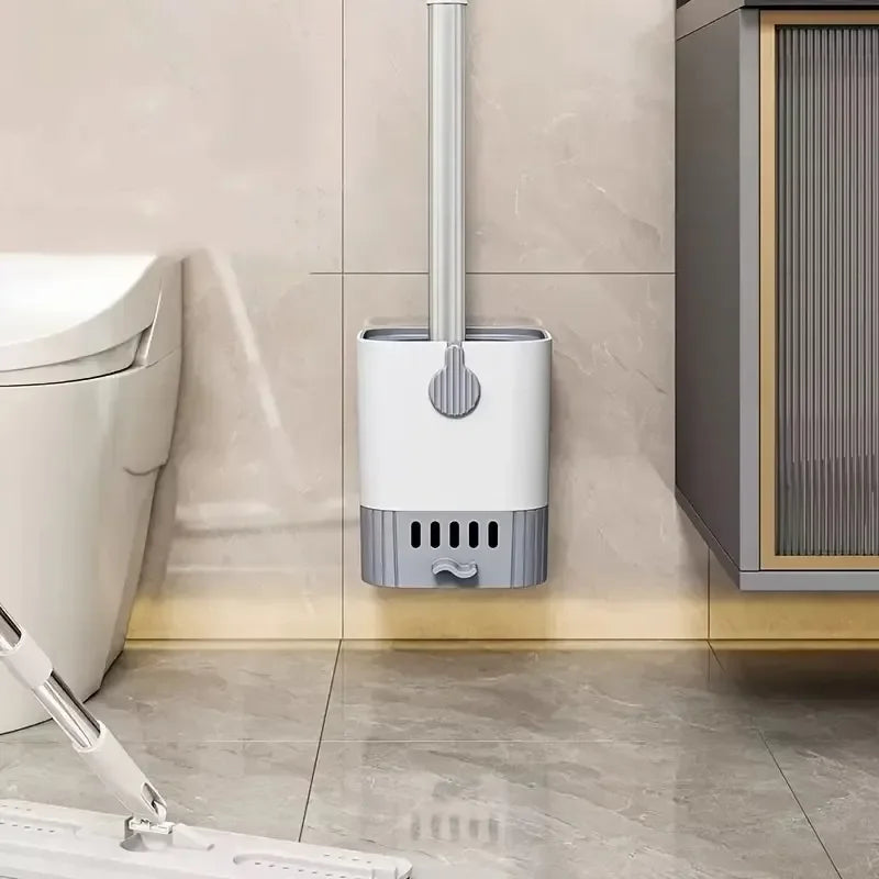 Flexible Bristle Toilet Brush With Quick Drying Holder
