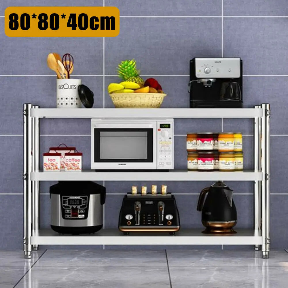 Stainless Steel Heavy Duty Storage Shelving Rack For Pantries And Kitchens