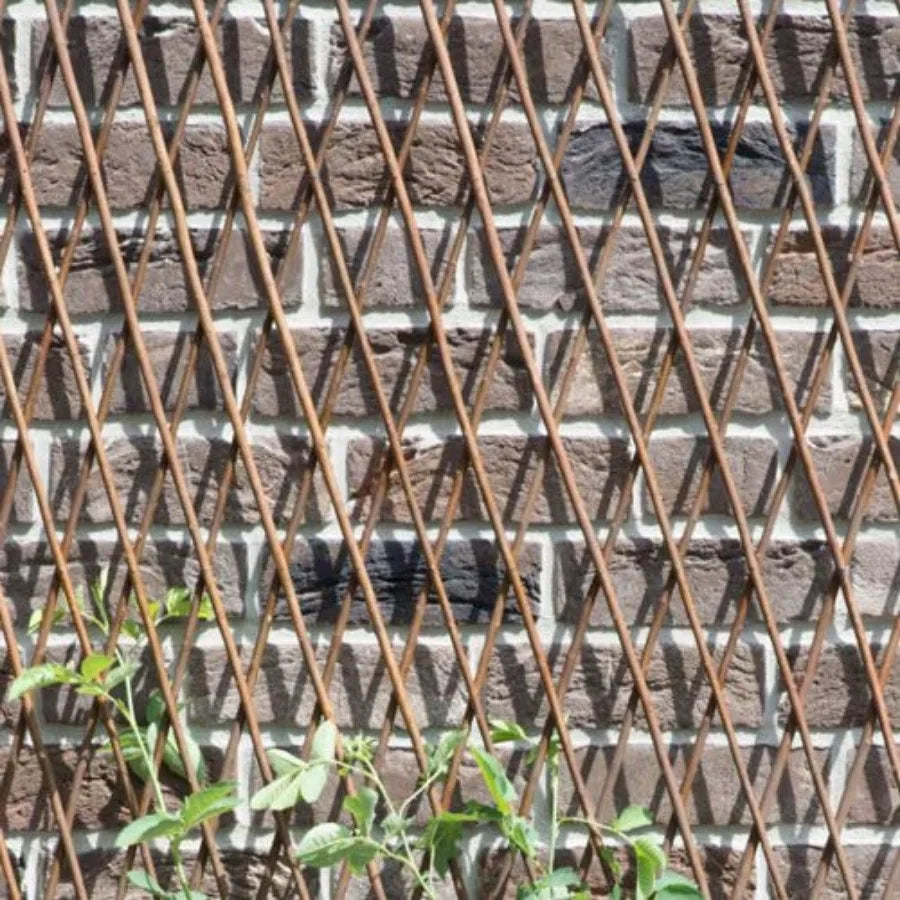 Natural Willow Lattice Trellis Fence For Climbing Plants Expandable Panel