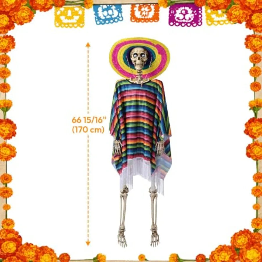 Day Of The Dead Posable Skeleton Halloween Altar Decoration