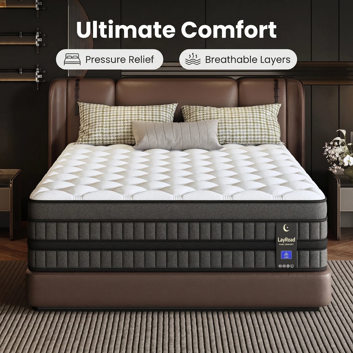 Hybrid Mattress With Gel Memory Foam And Pocketed Springs Boxed