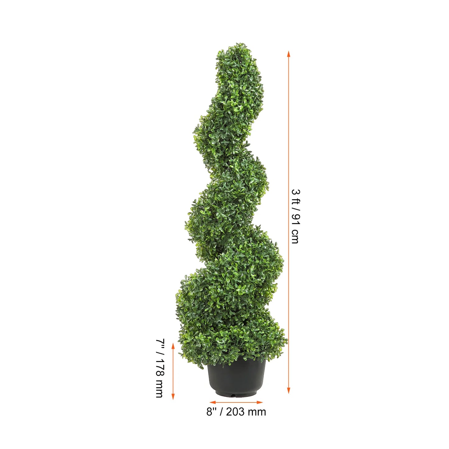 Boxwood Tower Topiary Spiral Artificial Plant For Outdoor Decor