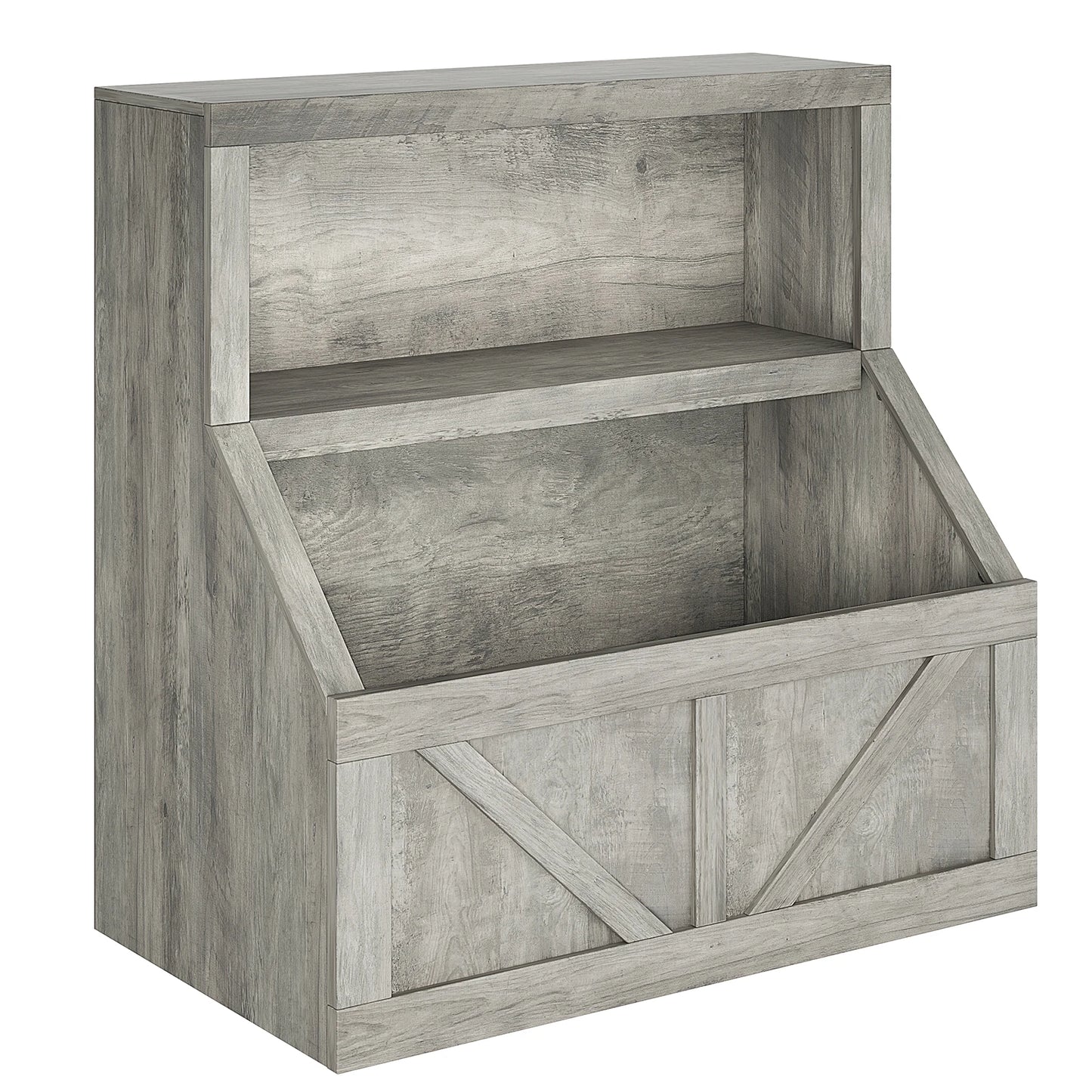 Kids Wooden Bookcase With Toy Storage Cubby Organizer Toddler