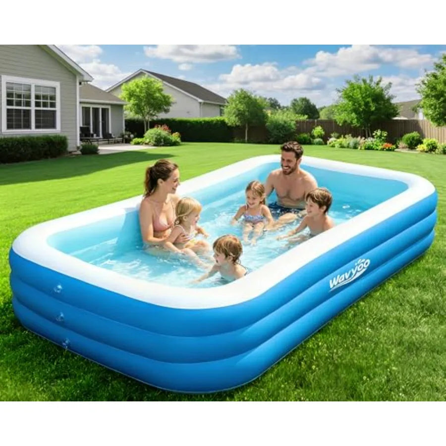 Inflatable Pool for Adults and Kids, Durable Blow Up Pool