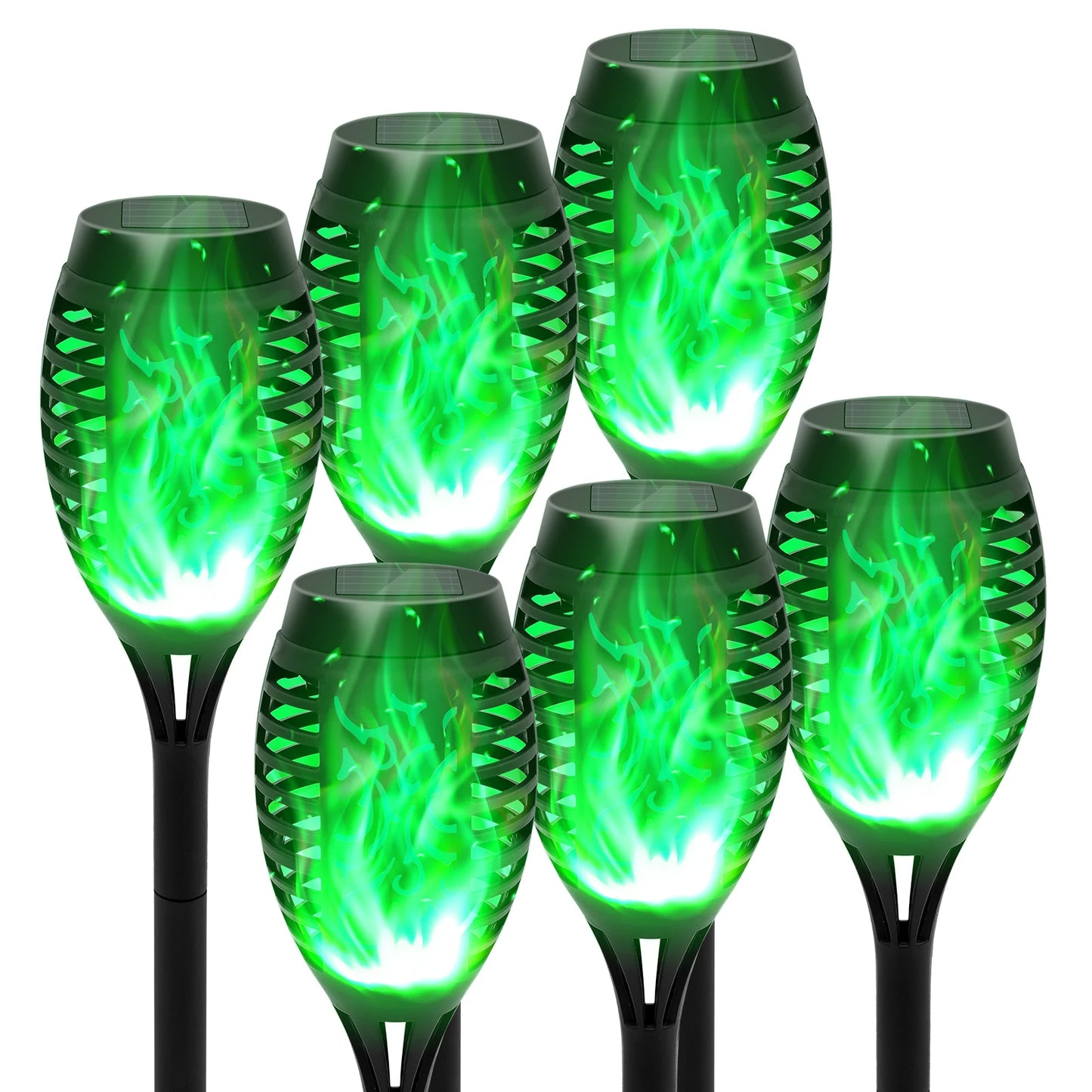 Solar Flame Torch Led Lights for Outdoor Lawn Pathway Decoration