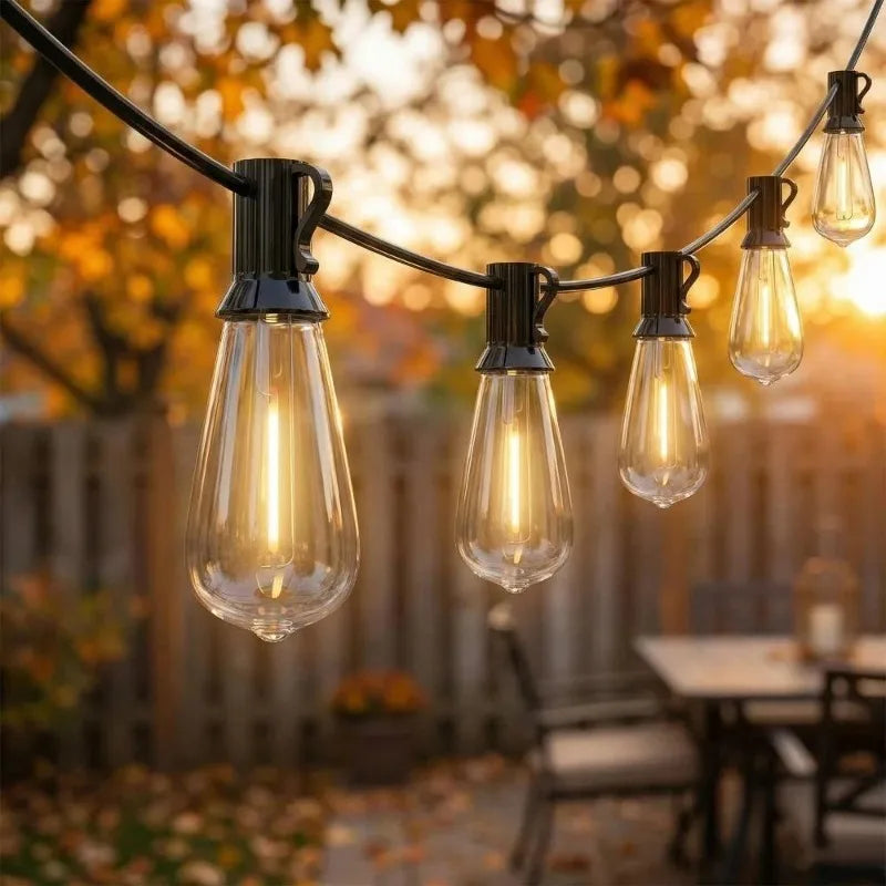 Waterproof Solar LED Papaya Fairy Lights for Outdoor Garden Decor
