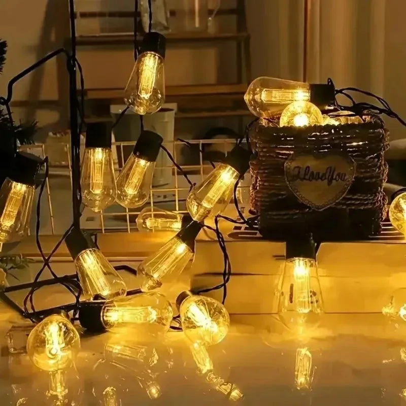 Waterproof Solar LED Papaya Fairy Lights for Outdoor Garden Decor