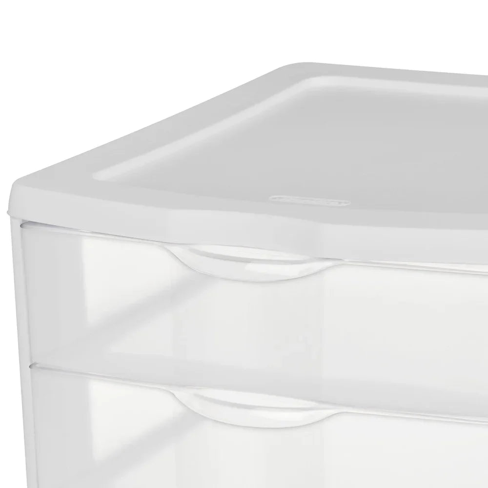 NONECN 3-Drawer Clear Plastic Desktop Storage Organizer