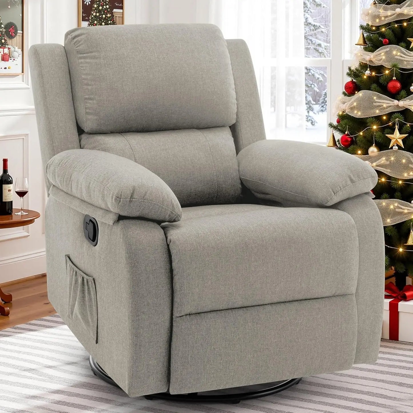 Chengwei Recliner Chair 360 Degree Swivel Rocker For Small Spaces