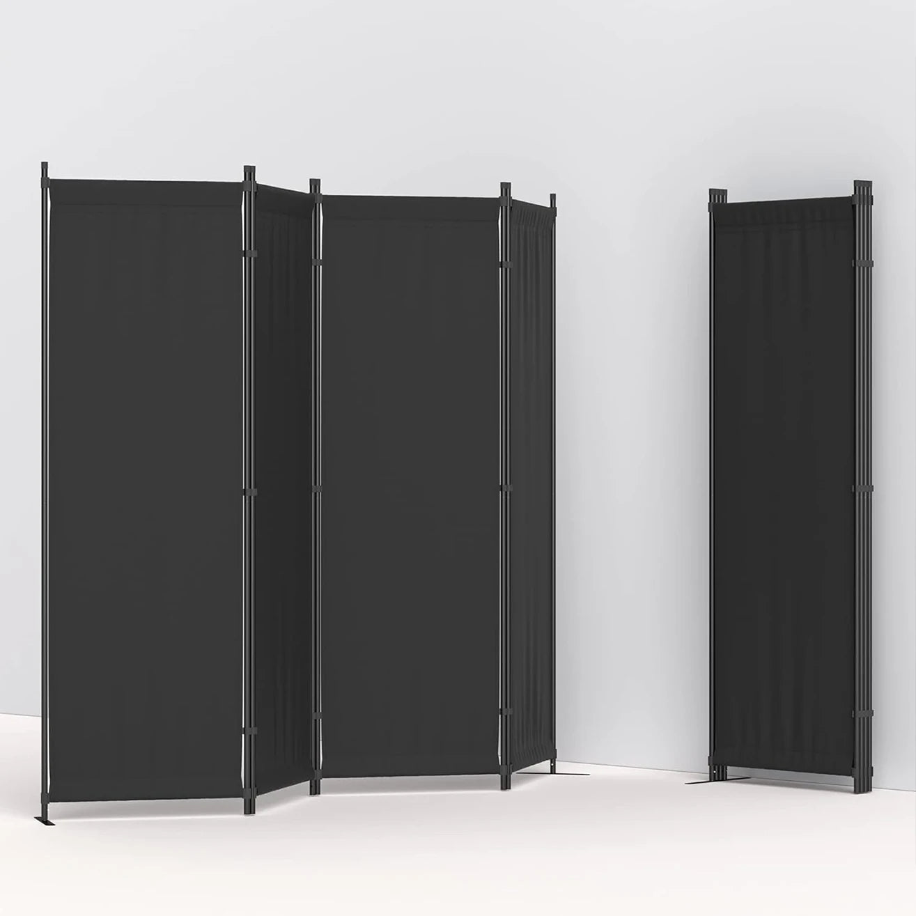 Room Divider, Folding Privacy Screens, 4 Panel Room Partitions, 88" Foldable Wall Dividers, Portable Separating for Home Office