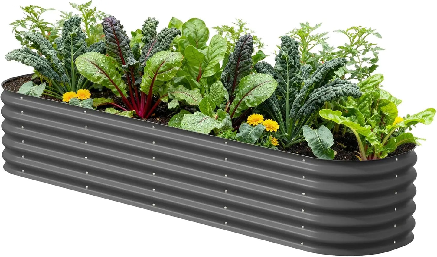 XMSJ Metal Raised Garden Bed Kit For Vegetables And Flowers