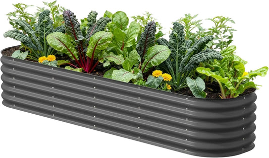 XMSJ Metal Raised Garden Bed Kit For Vegetables And Flowers