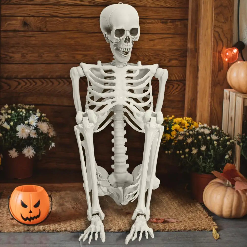 Artistic Poseable Plastic Skeleton Halloween Decorative Party Prop
