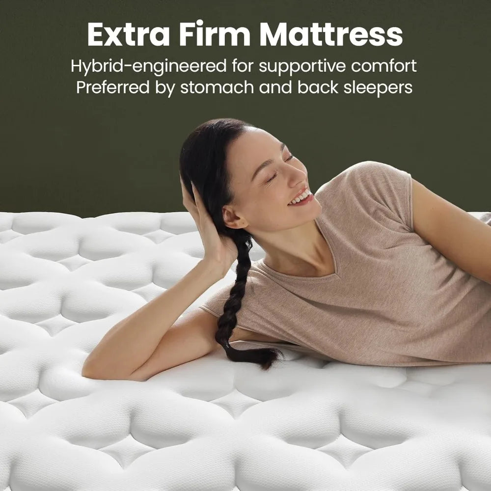XIAOLANG Extra Firm Hybrid Mattress for Back Pain Relief