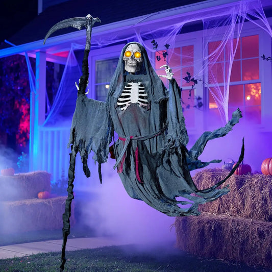 Joyfy Animated Flying Grim Reaper Halloween Yard Decor
