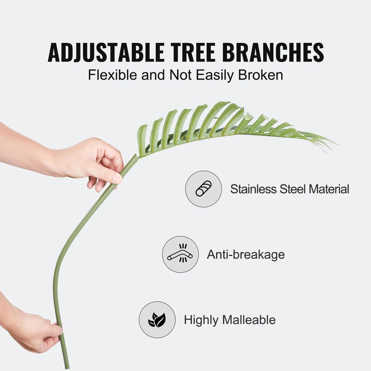 SucceBuy Artificial Palm Tree Faux Plant With Secure PE Material Low Maintenance