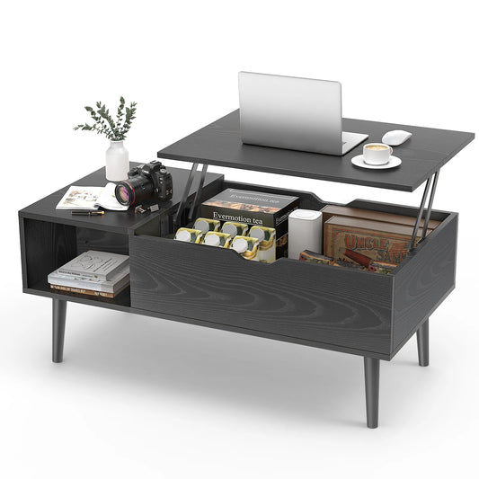 JHK Lift Top Coffee Table With Storage Adjustable Living Room Table
