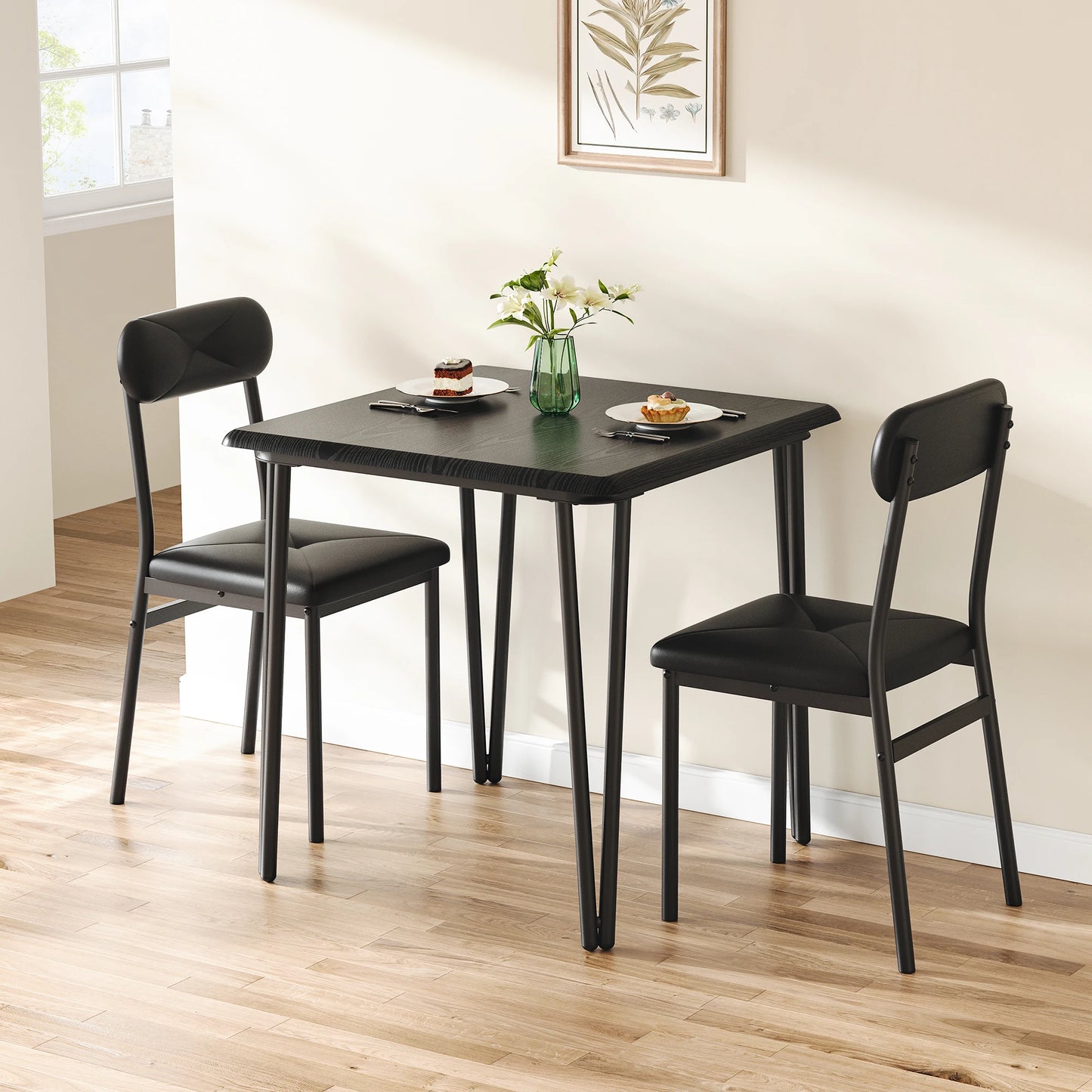 Studyset Dining Table for Two Modern Wood Space Saving Dinette