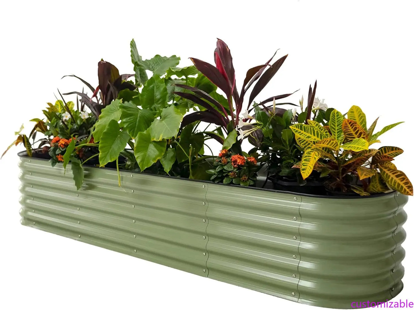 XMSJ Metal Raised Garden Bed Kit For Vegetables And Flowers