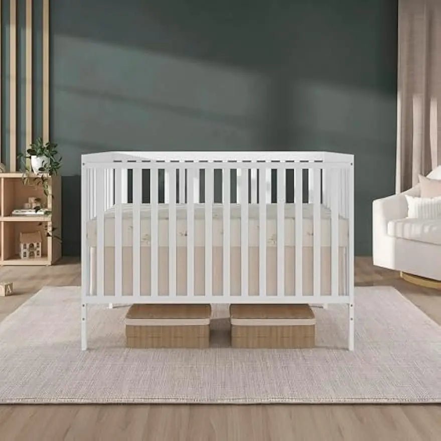 5-In-1 Convertible Baby Crib With Toddler Bed Sustainable Pinewood