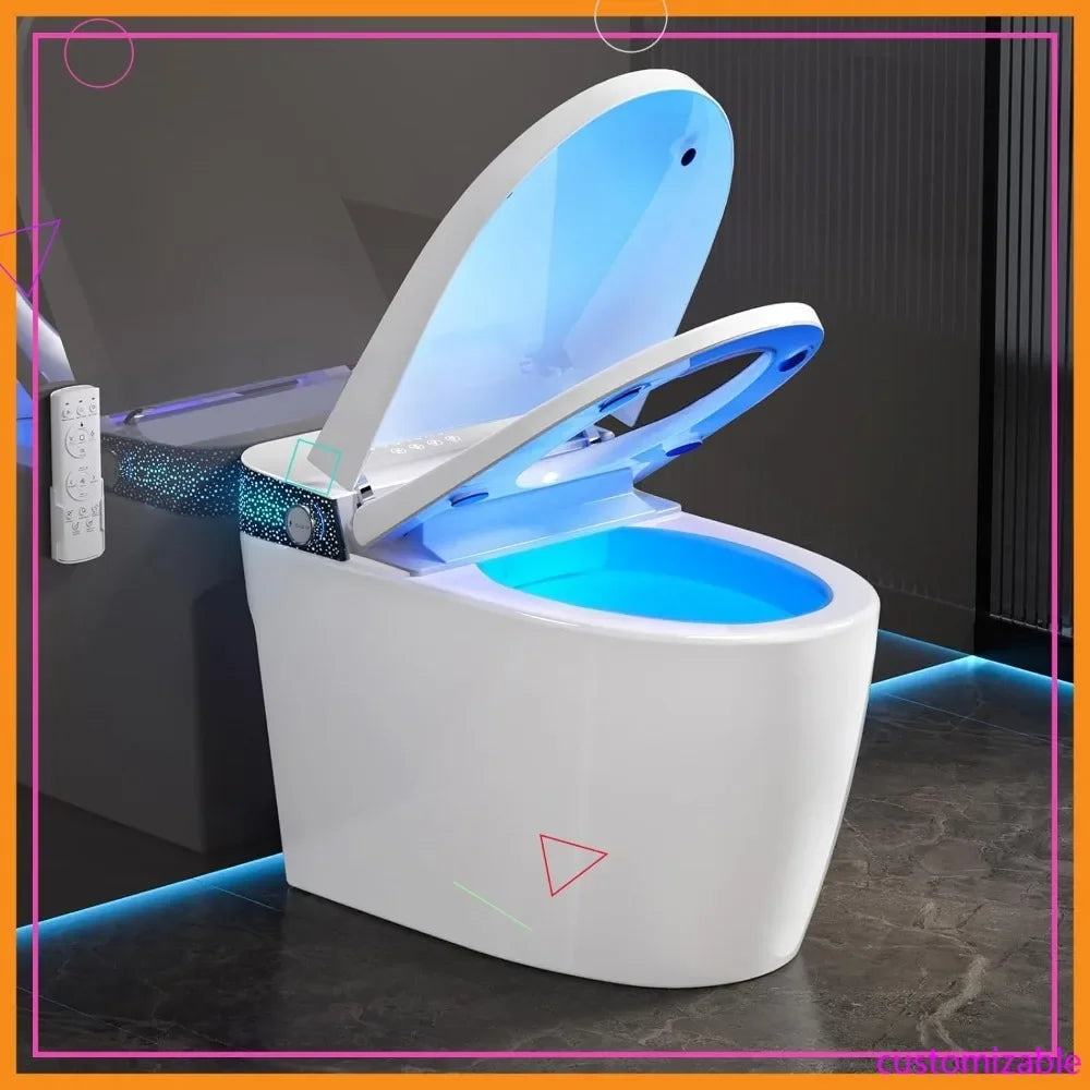 Smart Toilet With Bidet Auto Flush Heated Seat Dryer