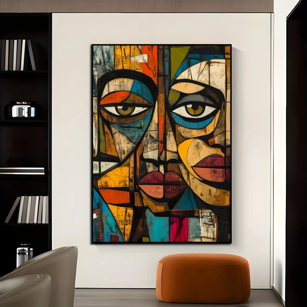 Frameless African Abstract Art Canvas Print For Modern Interiors