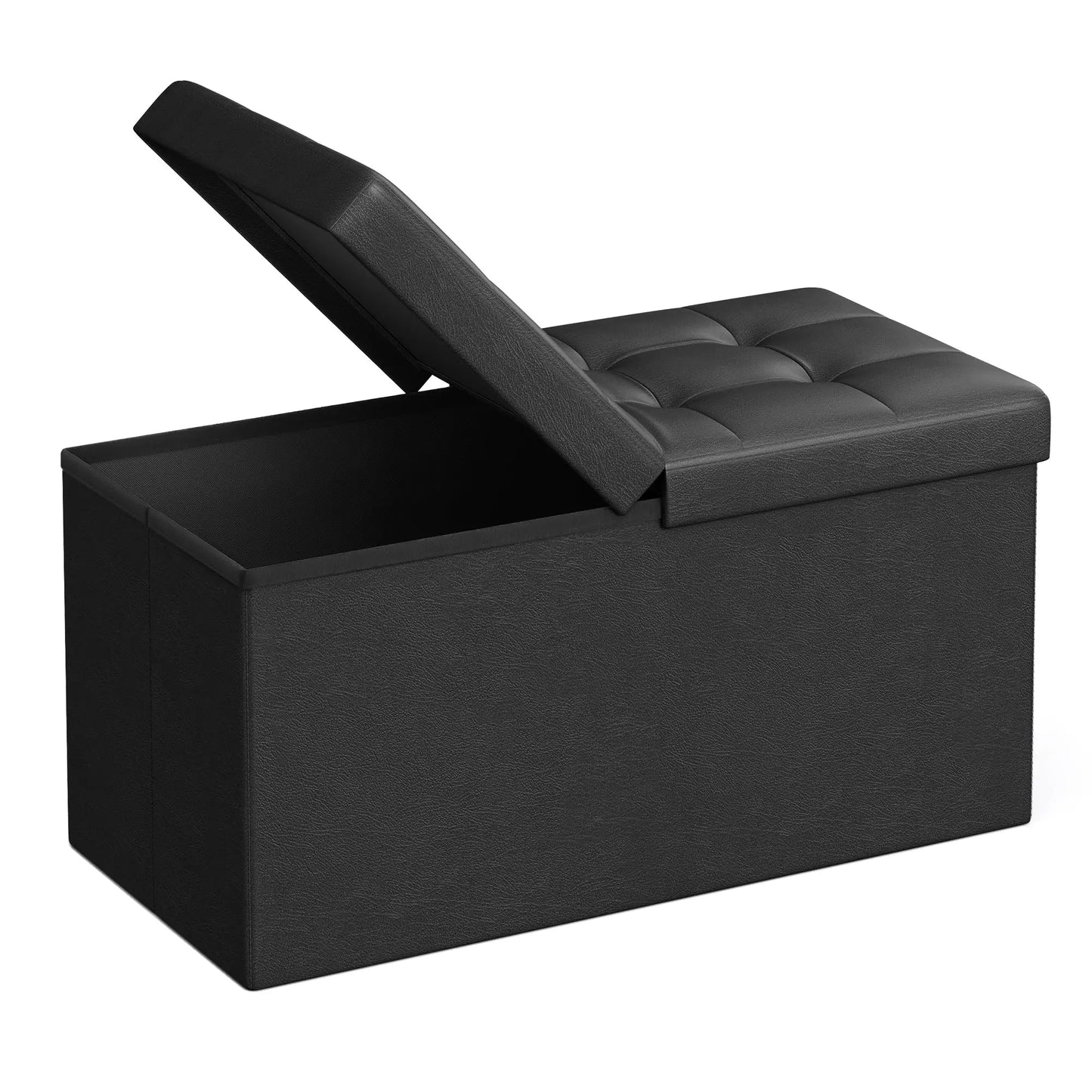 XIUWO Storage Ottoman Bench With Flipping Lid Iron Frame