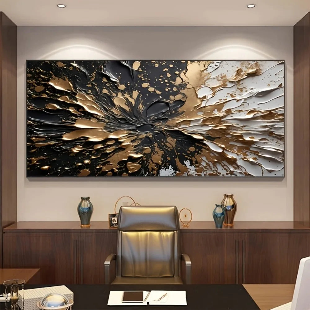 Modern Abstract Wall Mural With Ink Splash Texture