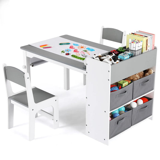 AuAg Kids Art Table And Chair Set With Storage