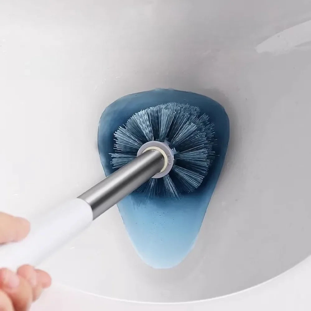 Flexible Bristle Toilet Brush With Quick Drying Holder