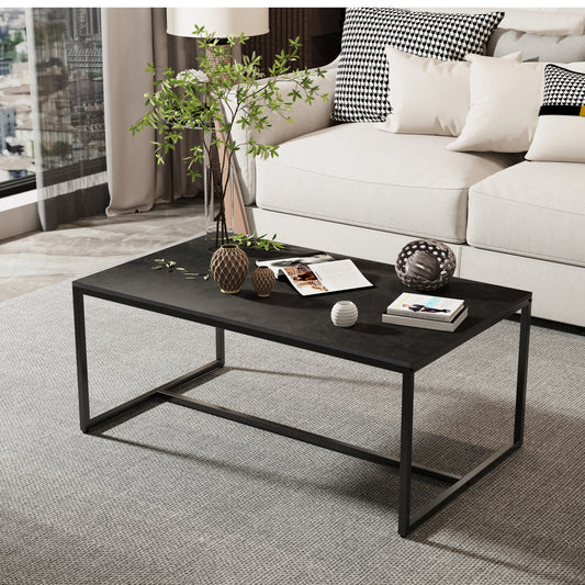 Wisfor Sintered Stone Coffee Table With Metal Frame