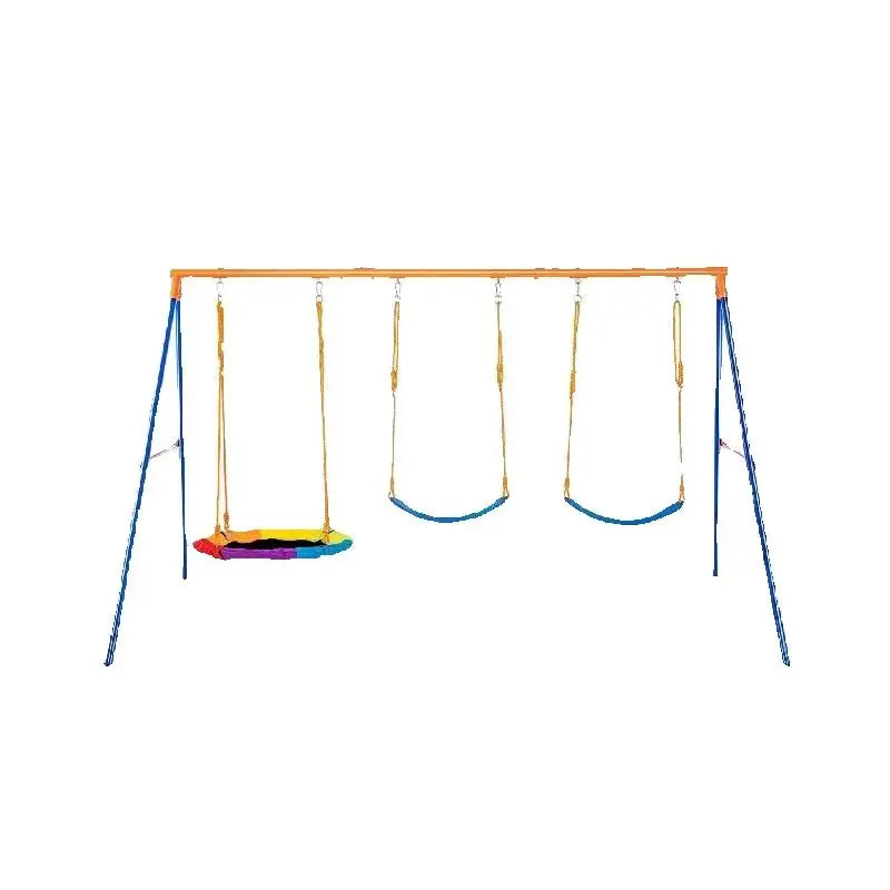 SucceBuy Swing Set 600 Lb Capacity With Saucer And Belt Seats