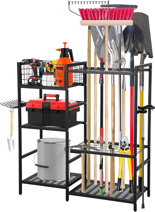 HiMISS 3 Tier Garden Tool Organizer With Storage Hooks