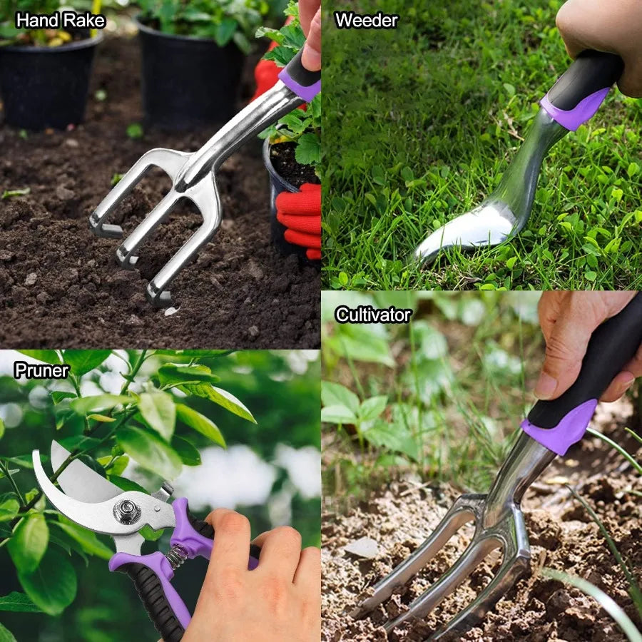 83Piece Garden Tools Set with Succulent Care Tools Heavy Duty Aluminum Gardening Tools for Outdoor and Indoor Plant Maintenance
