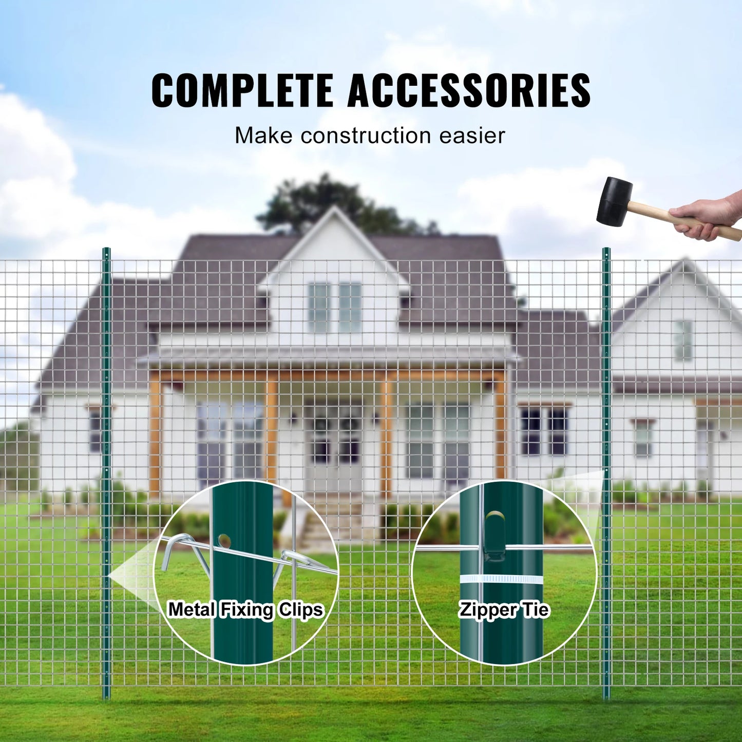 SucceBuy Heavy Duty T Post Fence Stakes Steel Garden Fence