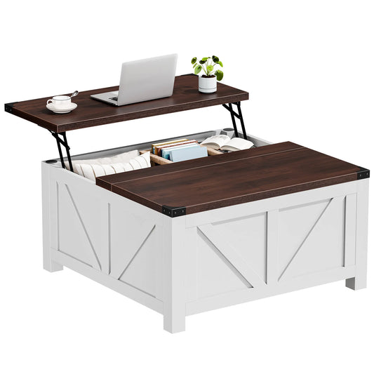 JHK Lift Top Coffee Table With USB TypeC Charging Station