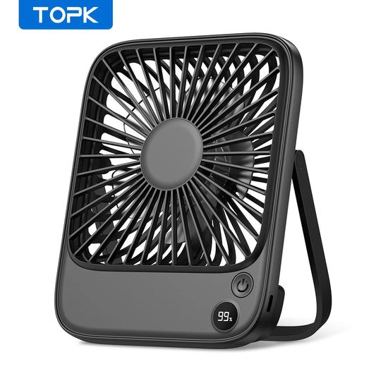 TOPK Rechargeable Portable Mini Silent Desk Fan