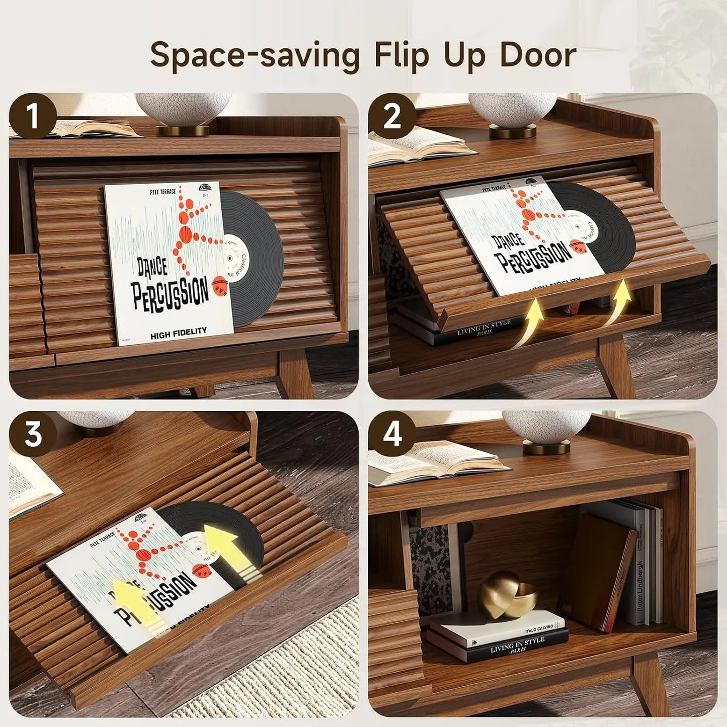 Mid-Century Modern TV Stand With Storage For Living Room Use