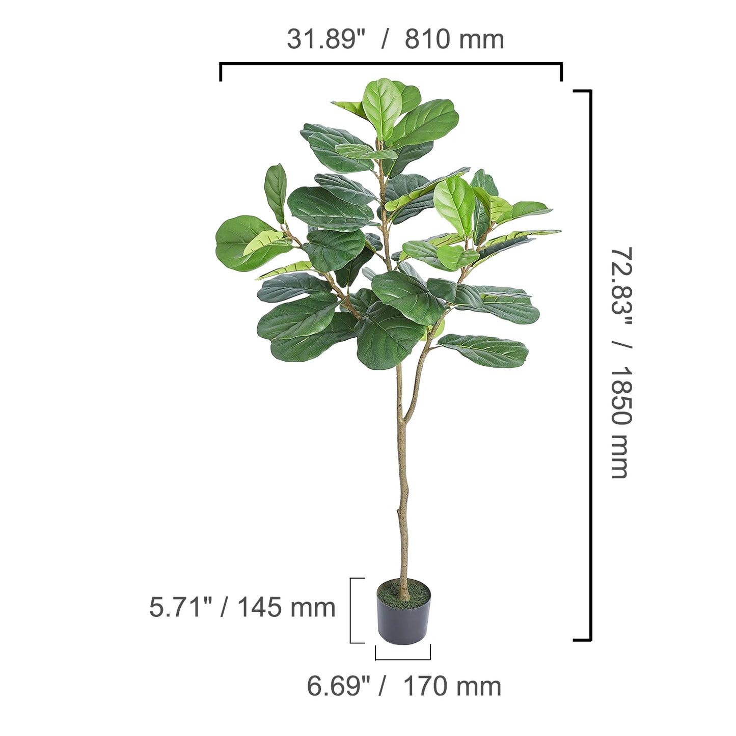 SucceBuy Artificial Olive Tree Tall Faux Plant With Anti Tilt Protection