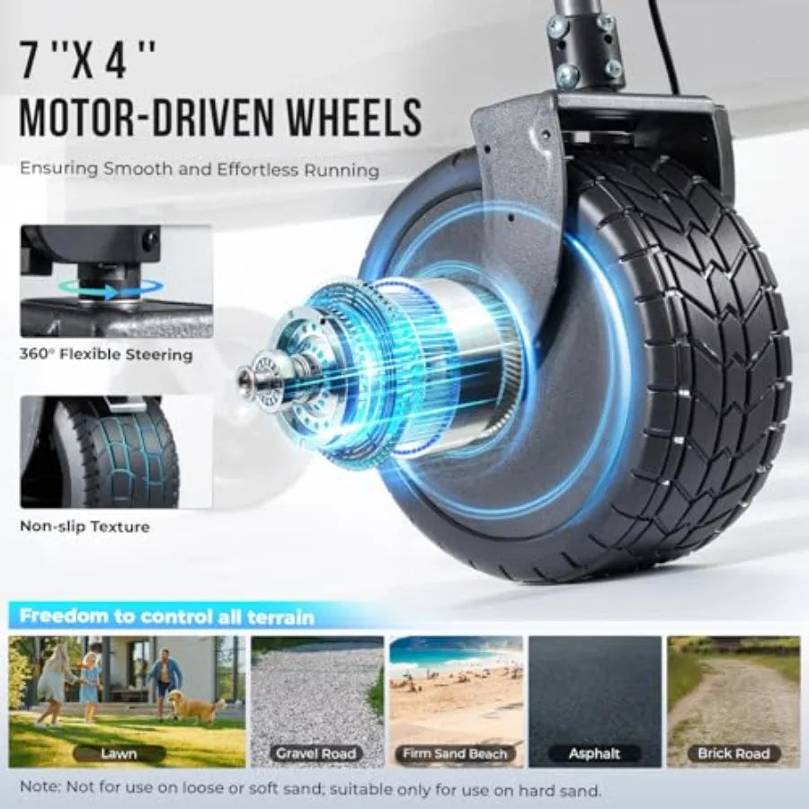 YAO HUI HUANG Electric Collapsible Folding Wagon With All Terrain Brakes