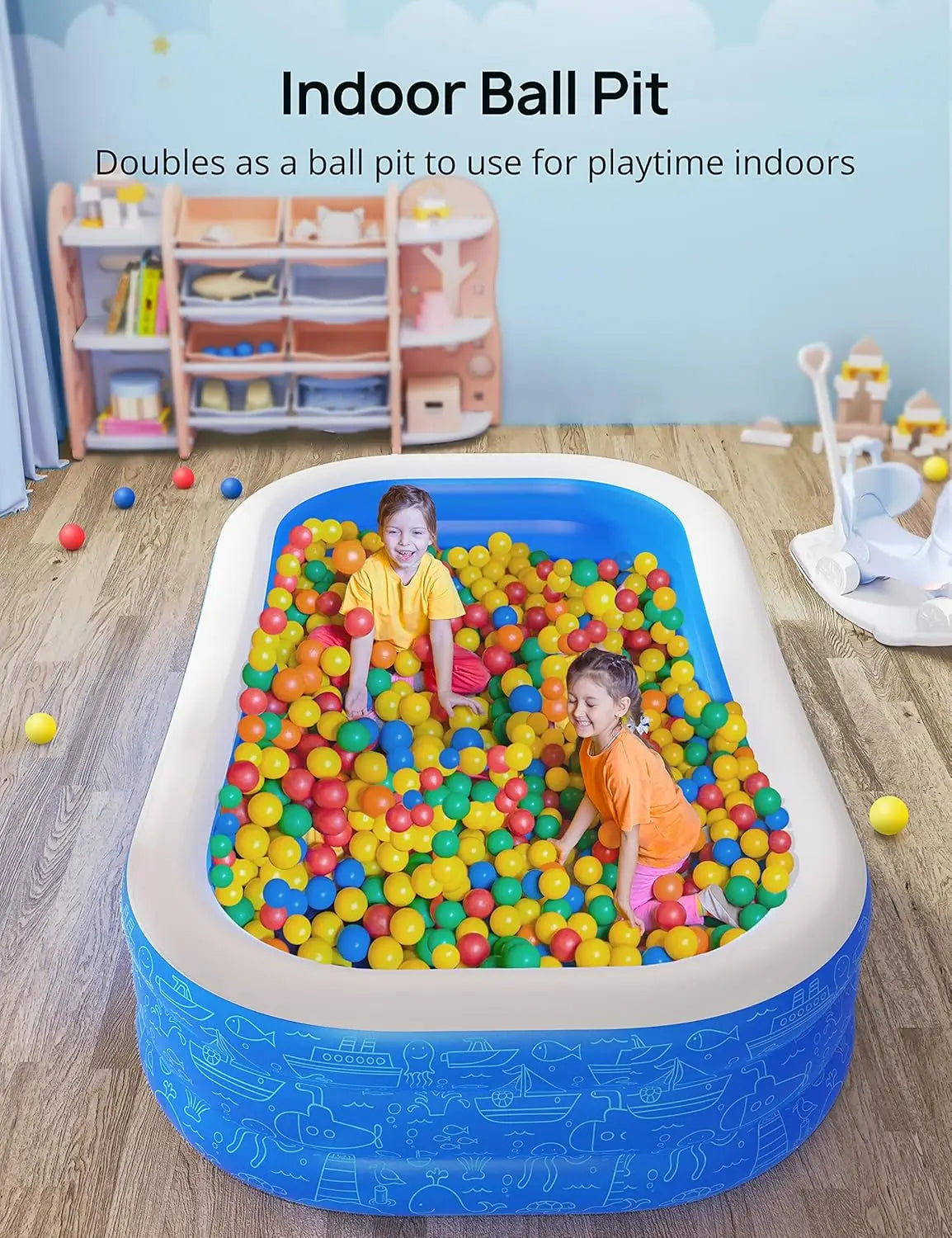 Inflatable Family Pool For Outdoor Use For Kids And Adults