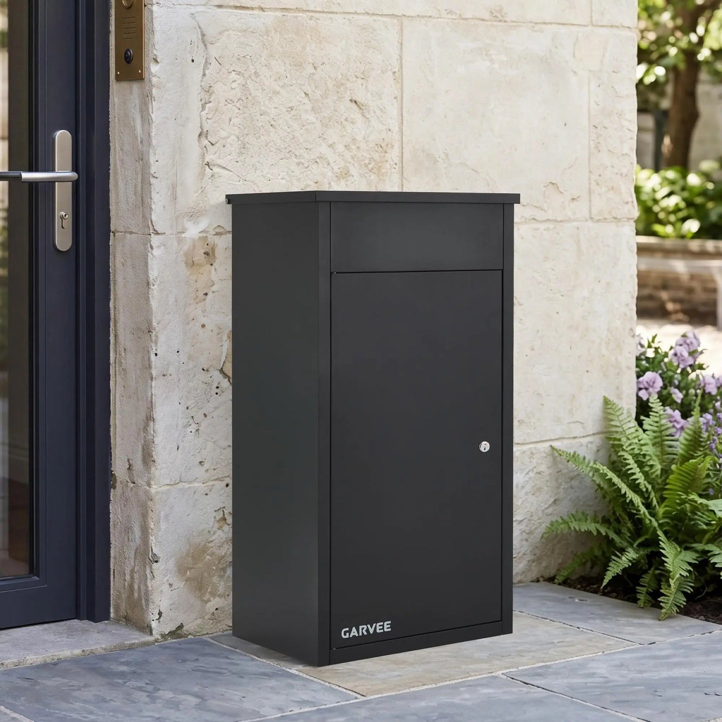 HiMISS Outdoor Parcel Delivery Box Galvanized Steel Lockable Drop Box Wall Mount