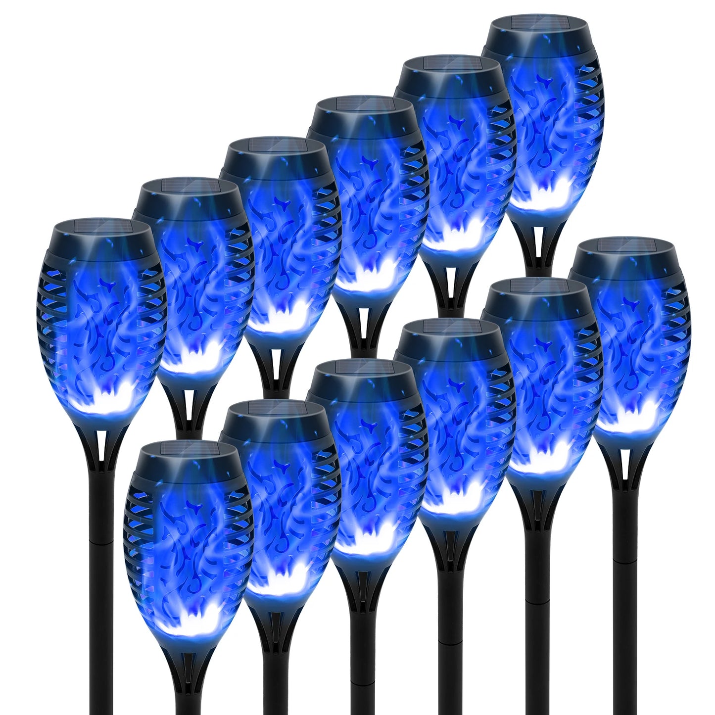 Solar Flame Torch Led Lights for Outdoor Lawn Pathway Decoration
