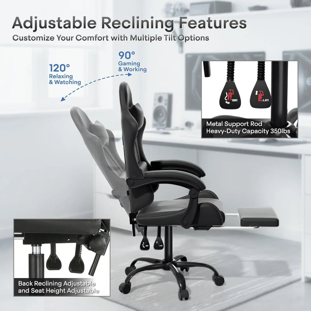 Athena Collection Carbon Fiber Gaming Chair With Ergonomic Support