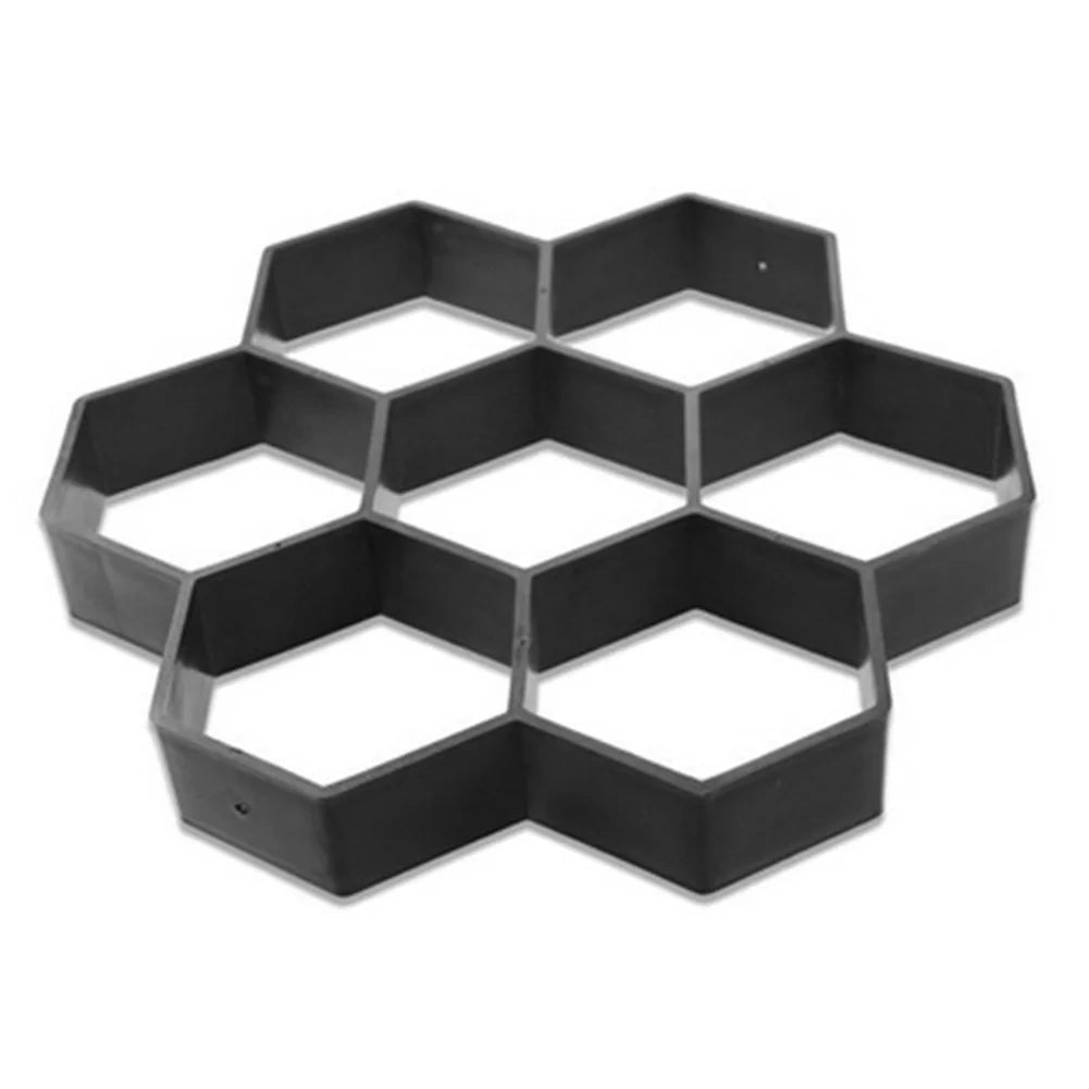 Home Garden Walk Pavement Cement Mould 7 Grid Reusable Stone Road Concrete Molds for Home Garden Paving