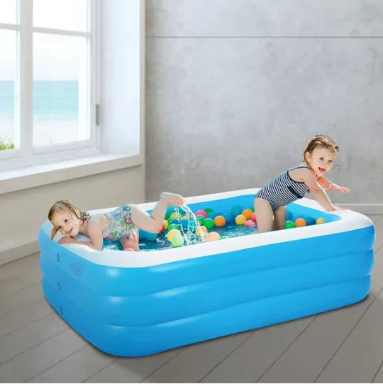 Inflatable Family Pool For Kids Backyard Play Center